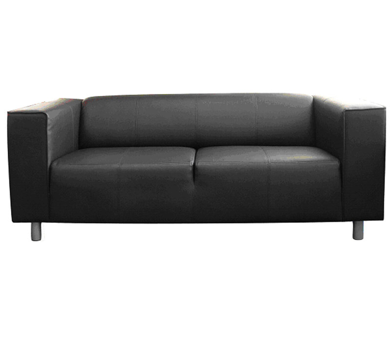 Mazzeo Faux Leather Loveseat, Black