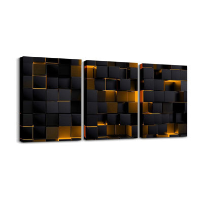3 Piece Wrapped Canvas Wall Art