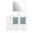 Brescia 48" Single Sink Freestanding Bathroom Vanity with Ceramic Top and Matching Mirror-33559824