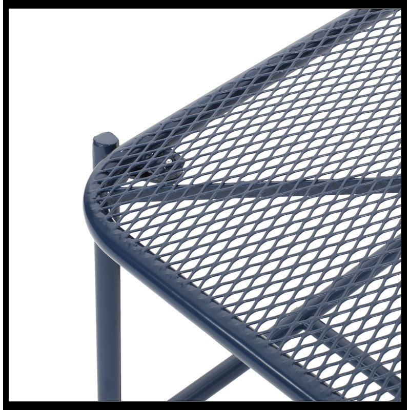 Kolivas Rectangular Iron Outdoor ,, 13.25" H x 18" W x 19.5" D, Navy