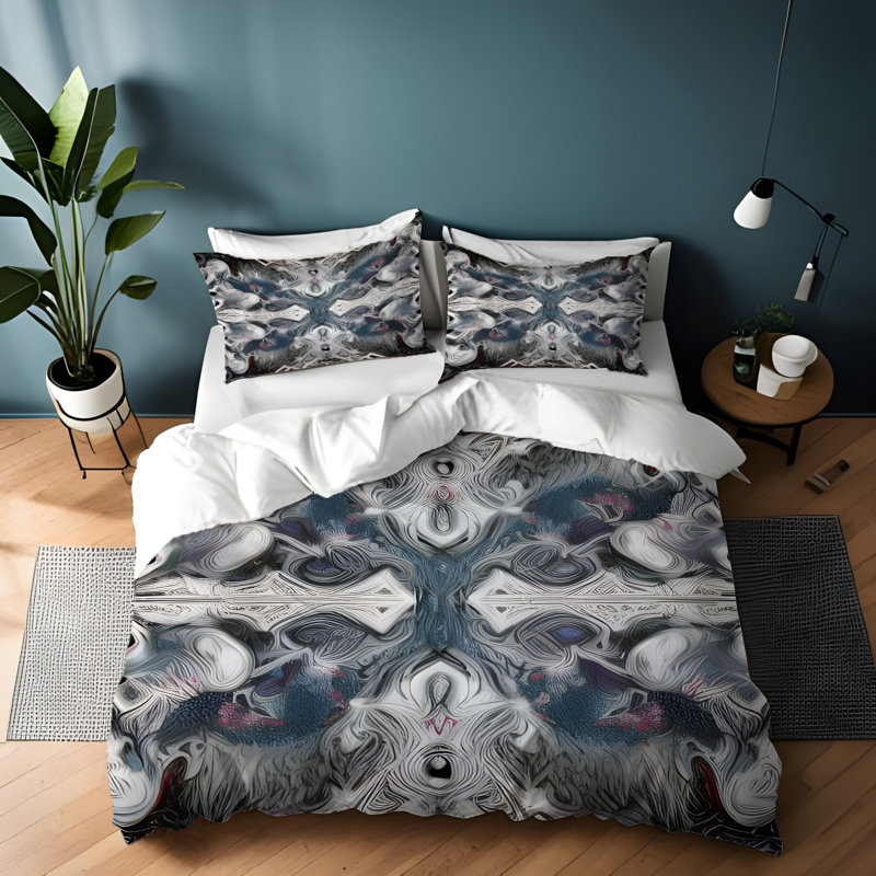 Abstract Duvet Cover, King Duvet Cover + 2 King Shams