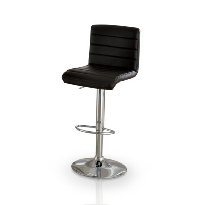 Tabouret de bar rotatif hydraulique noir Lino