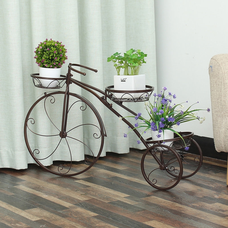 Dacia Metal Weather Resistant Plant Stand, Coffee