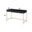 Bureau d'écriture contemporain ultrabrillant avec 2 tiroirs