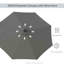 270 cm W X 268 cm D Market Parasol with Manual Lift-32431424