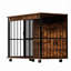 Grand mobilier pour cage de chien avec plateaux et roues-689969771