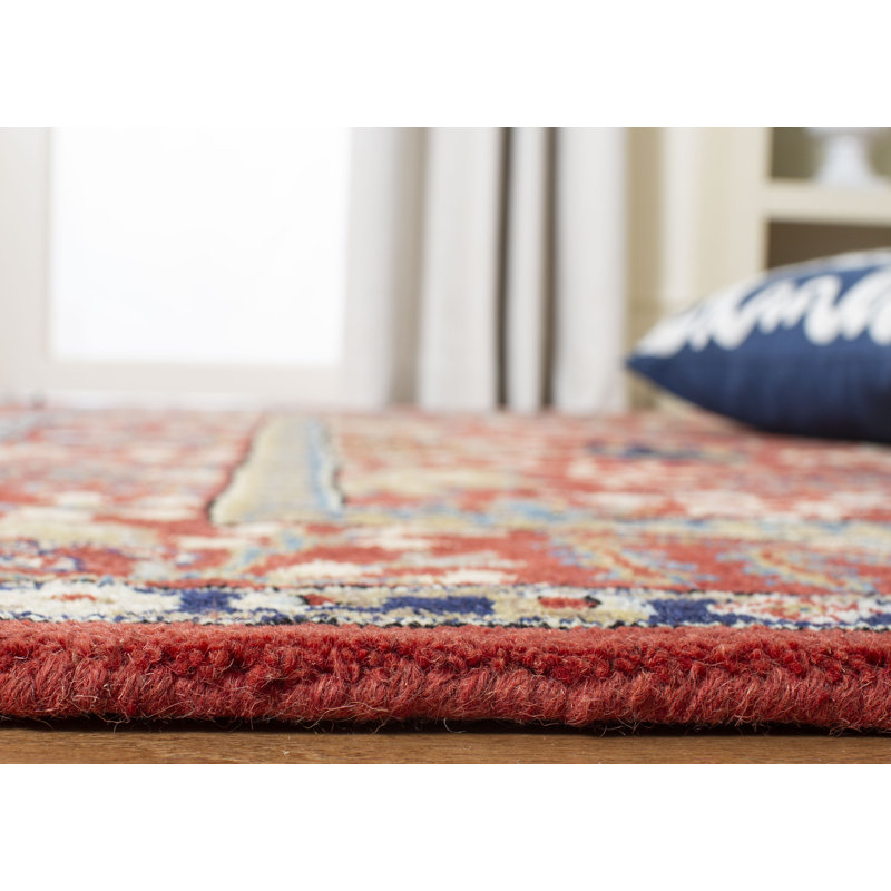 Antiquity Hand-Tufted Red Area Rug, Rectangle 6' x 9'