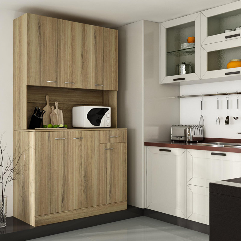 70.87" Tall Kitchen Cabinet, Oak