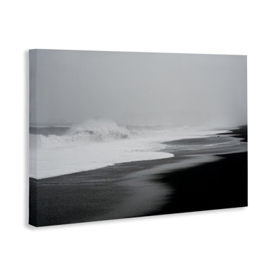 Toile Cresting Waves Black Sand Coast, conception de Jade Sharp Photo