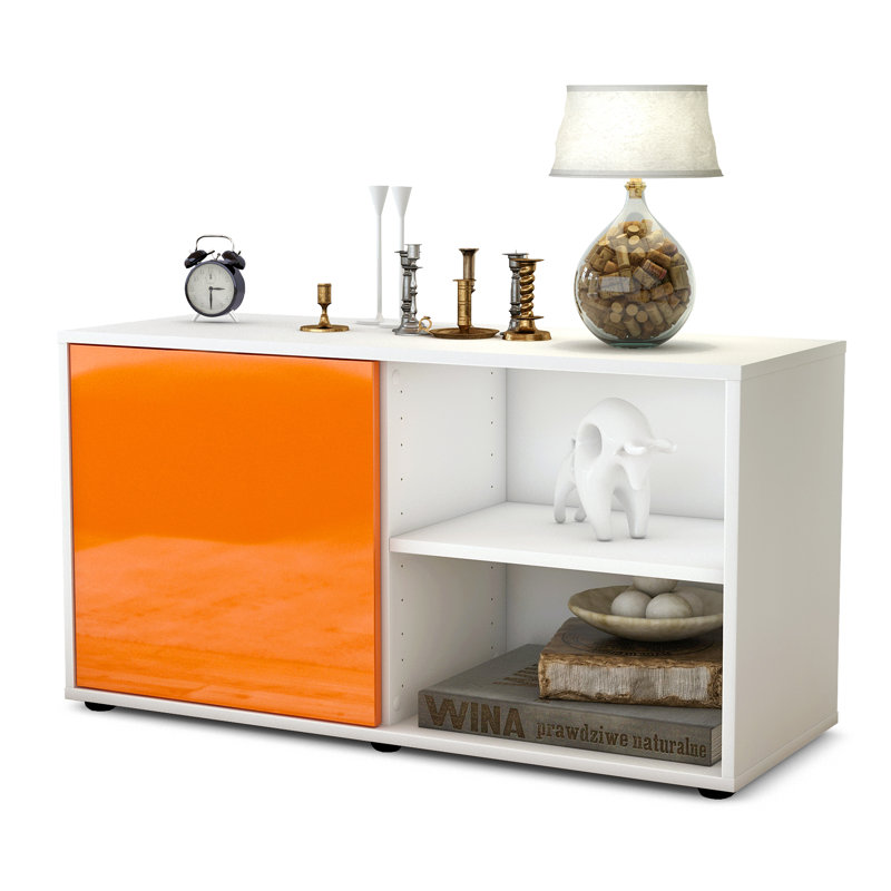 Jaren 91.8cm W Chest of Drawers, White/Orange