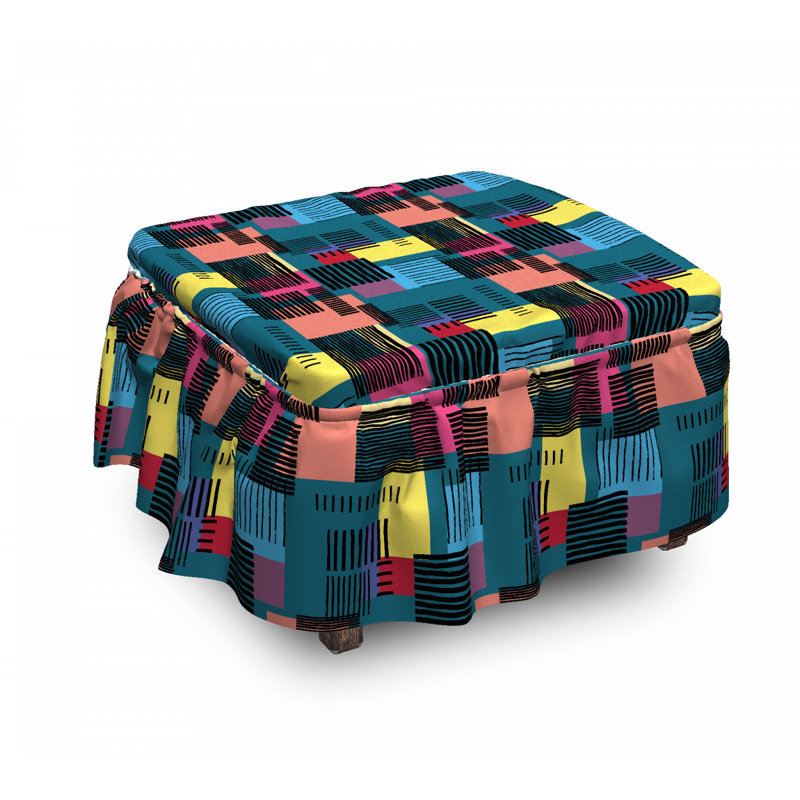 Housse pour repose-pieds shapes geometric