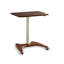 Table d'appoint rectangulaire en bois massif brun noyer et blanc et alliage d'aluminium-1720312826
