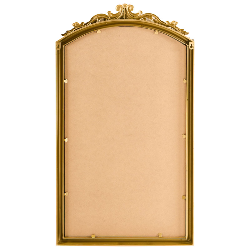 Iron Bowfront Floor Mirror