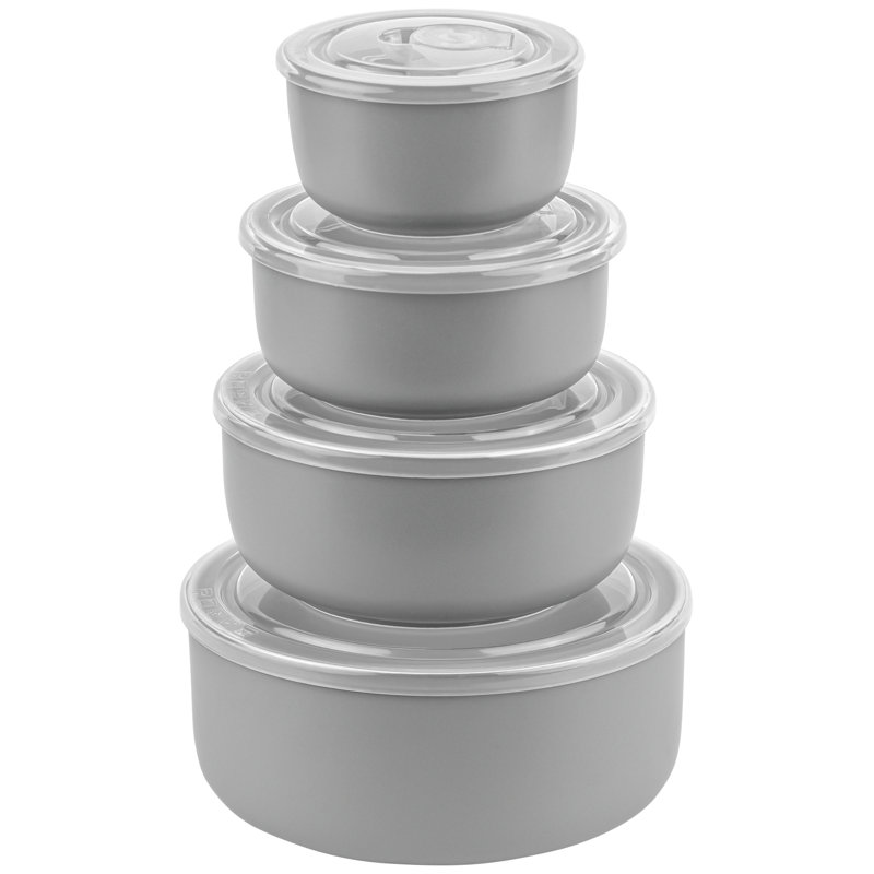 Kook 8 Piece Non-Stick Ceramic Bakeware Set, Gray
