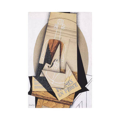 Komposition Mit Violine by Juan Gris - Wrapped Canvas Print