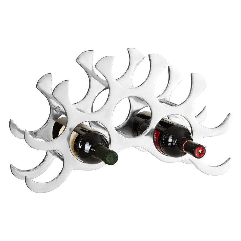 Averill Tabletop Wine Bottle Rack in Silver