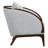 Houston Bouclé Accent Chair - Pebble Gray/Walnut