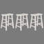 Tabouret de bar et de comptoir en bois massif massif Messer, 24 po, blanc (ensemble de 3)-444781846-503425488-465178696