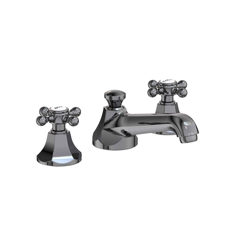 Metropole Widespread Bathroom Faucet with Drain Asssembly, Midnight Chrome