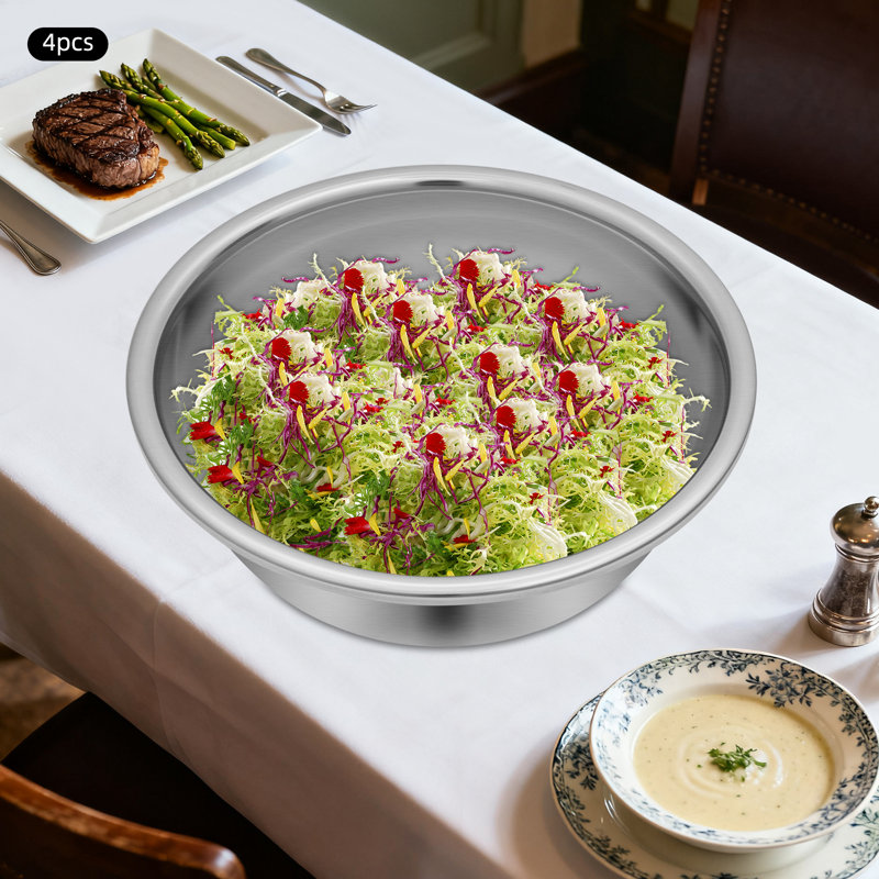 4 Pcs Stainless Steel Mixing Bowl