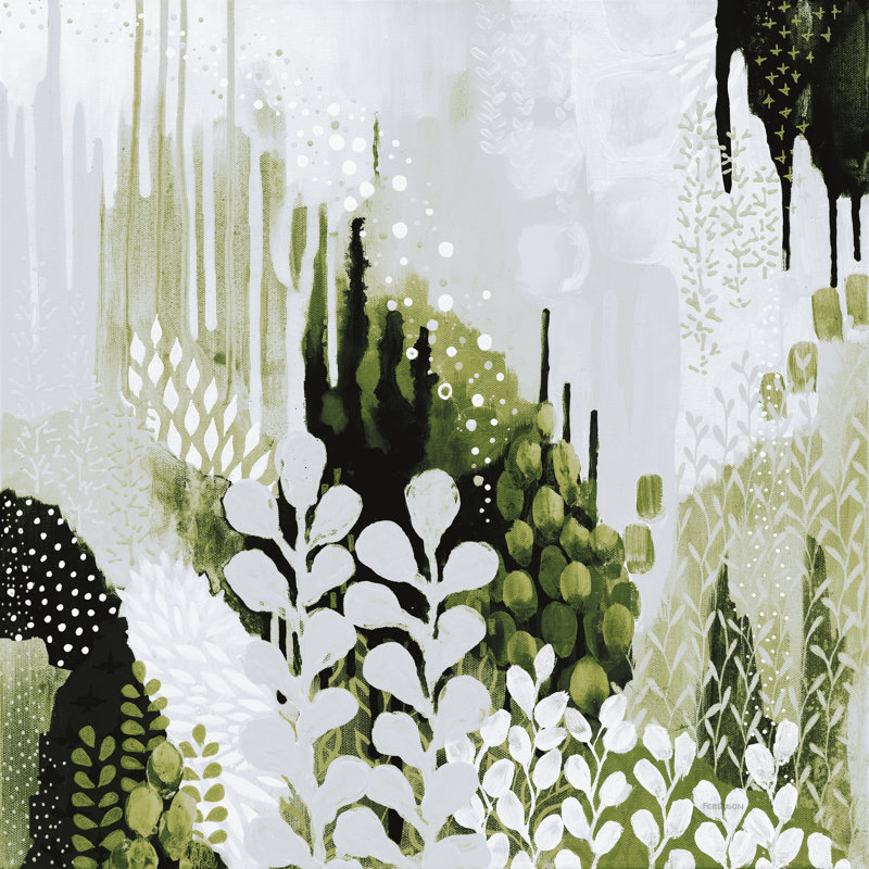 Reproduction sur toile tendue BW Forest II, H 12 po x l 12 po, Toile tendue, Non