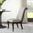 Dows 19.5" Upholstered Side Chair — Scroll-Back · Nailhead Trim · Espresso Cabriole Legs