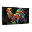 Impression sur toile multicolore coq abstrait-1151330970