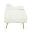 Chaise rembourrée blanche Boucle