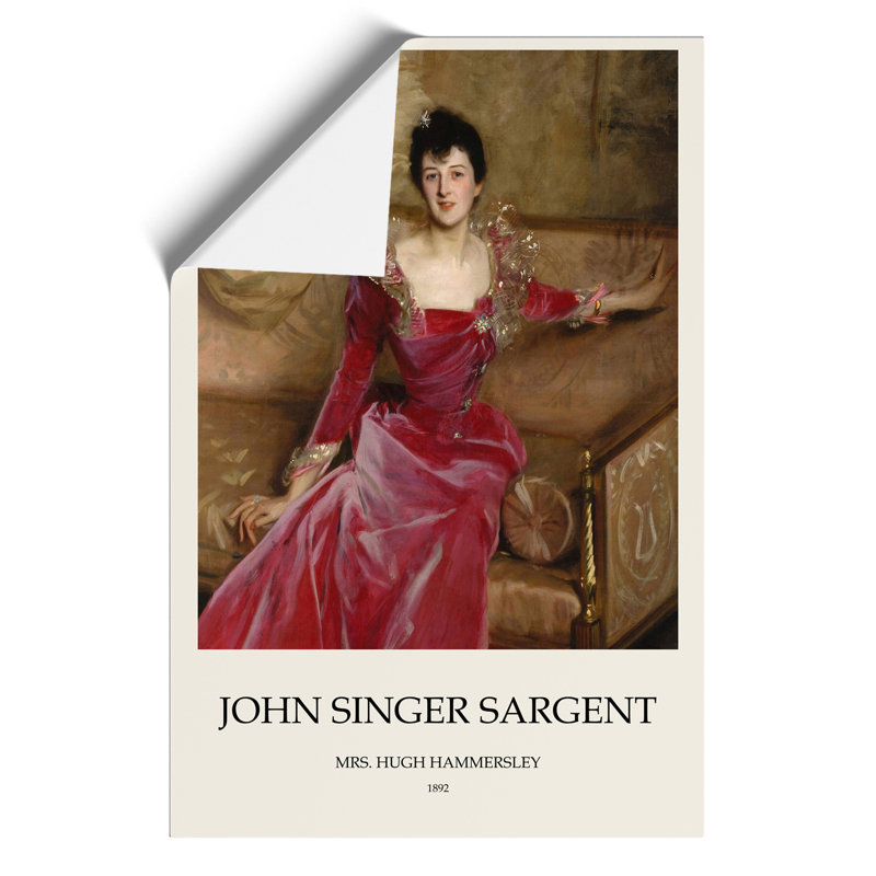 Mrs. Hugh Hammersley by John Singer Sargent - No Frame Print, 42cm H x 30cm W x 0.1cm D