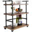 Industrial Bar Carts/Serving Carts/Kitchen Carts/Wine Rack Carts On Wheels With Storage - Industrial Rolling Carts - Wine Tea Liquor Shelves/Holder