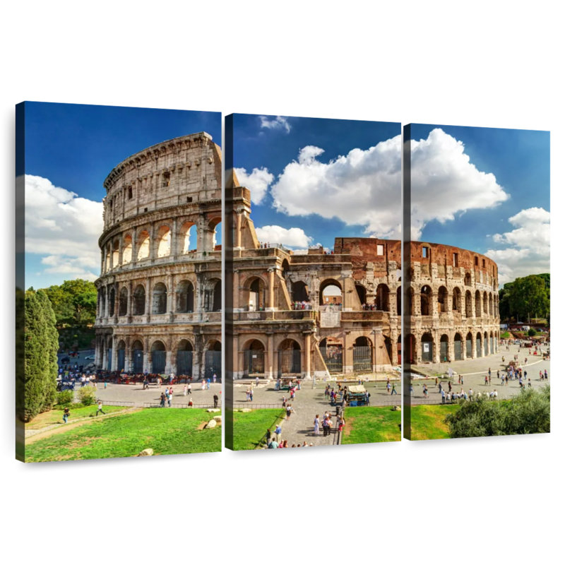 Colisée Sebbie à Rome, H 42 po x l 65 po