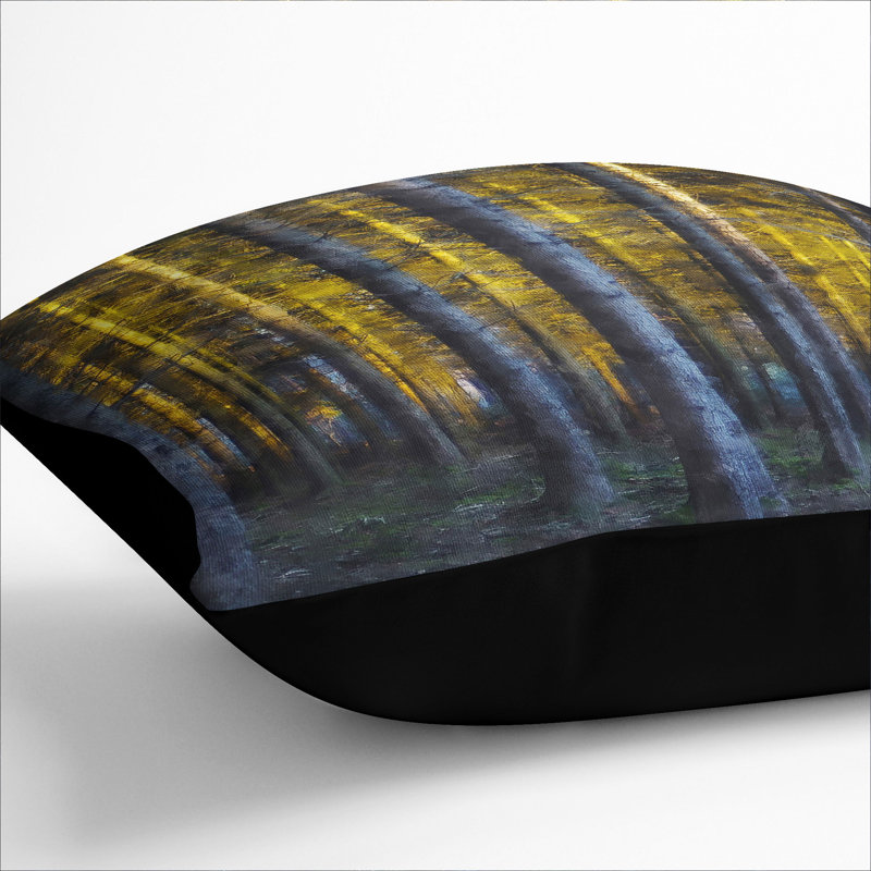 Sunlight Forest Vol.3 Square Throw Cushion, 55cm H x 55cm W x 20cm D, Black