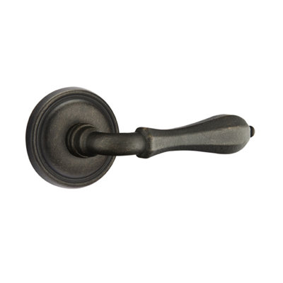 Round Privacy (Bed & Bath) Door Lever with Round Rosette