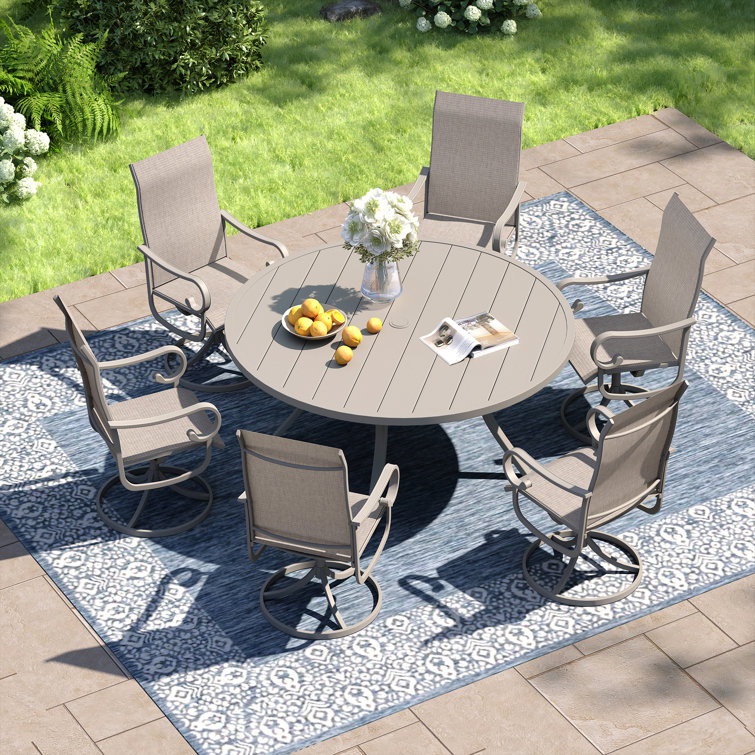 Wayfair Outdoor Dining Set Round For Patio Dining Set With 53
