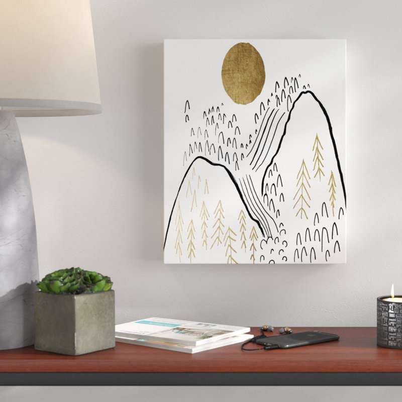 'Moon Over The Mountains' Print, 16" H x 13" W, Wrapped Canvas