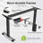 Olivia 70.87" Electric Height Adjustable Standing Desk With 4 Lockable Casters, 2 Hooks, Big Mouse Pad-338791724