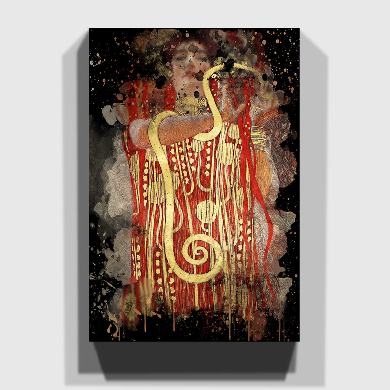 Hygeia by Gustav Klimt - Wrapped Canvas, 50cm H x 35cm W