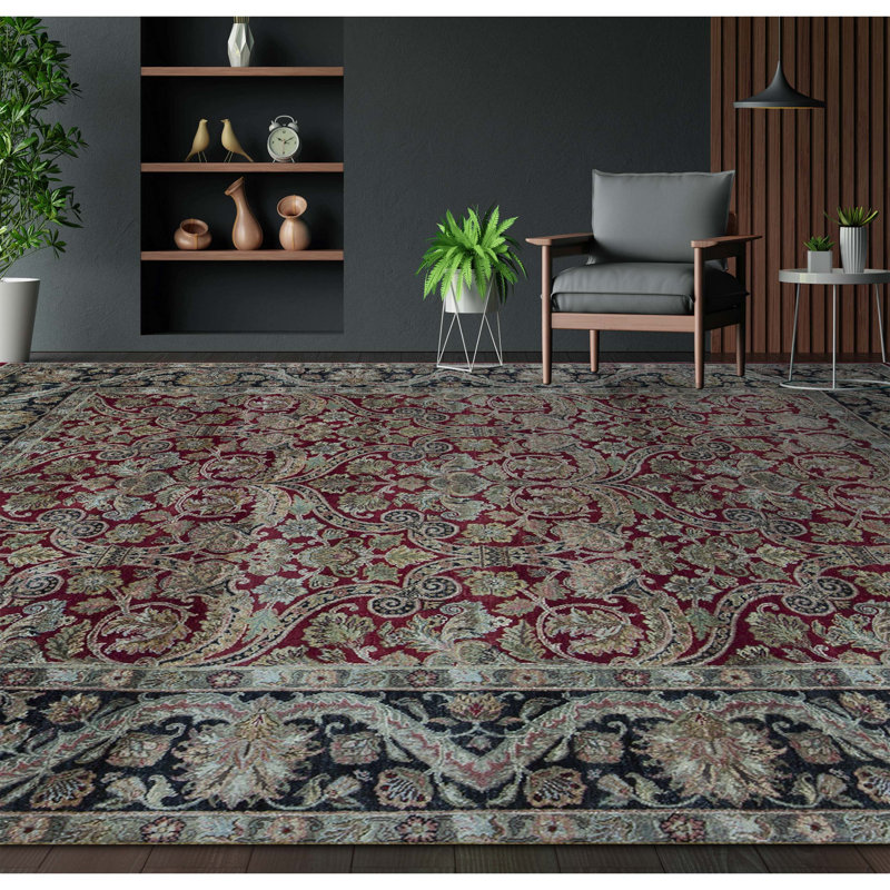 Agra Wool Oriental Area Rug, Rectangle 8' x 9'9"