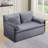 63 Inch Bed Variable Sofa Bed With Double Armrest ,Comfortable Large Bed