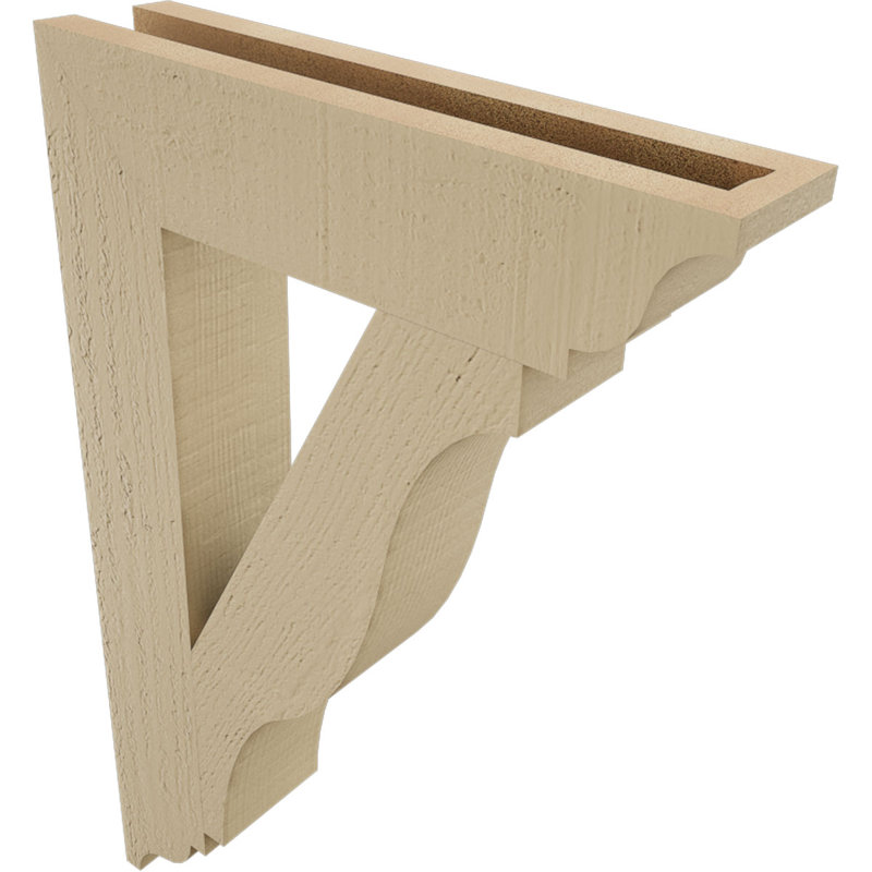 Support en bois de cèdre brut Funston Traditional, H 24 po x l 3,5 po x P 16 po