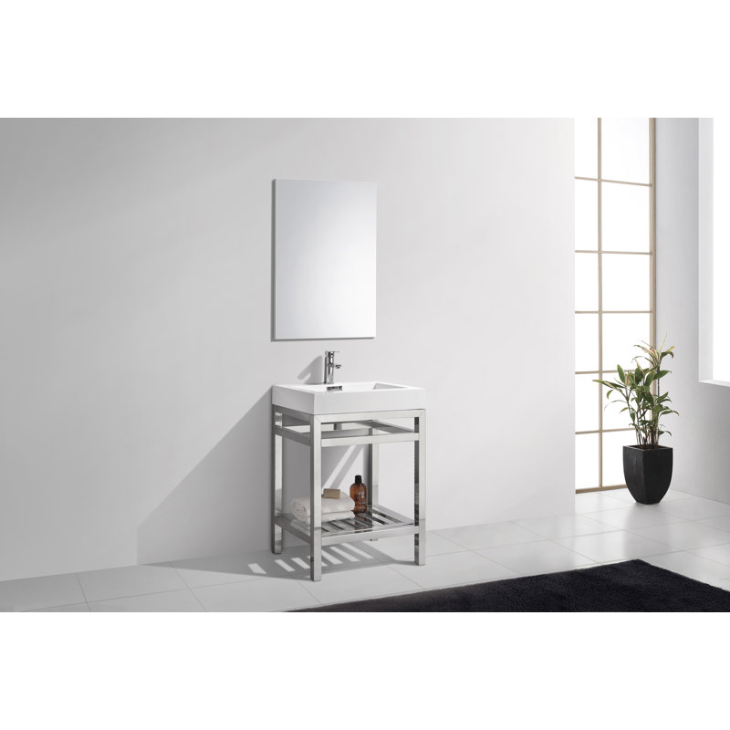 Ensemble de meuble-lavabo simple 24 po Halesowen, Chrome