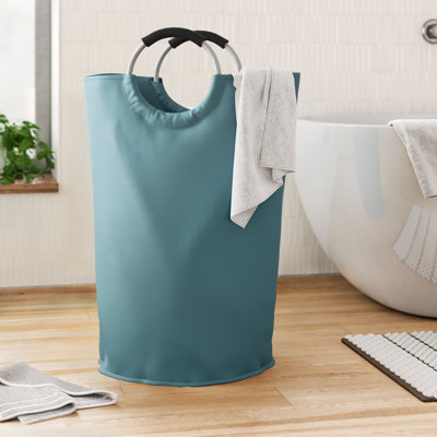 Wildkin Kids Laundry Hamper - Collapsible, Horses Design, Durable Polyester With Mesh Bottom For Boys & Girls