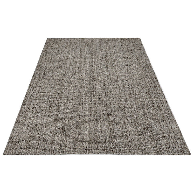 Area Rug | Brown PET Yarn Handloom Textured Rug, Rectangle 8' x 10'