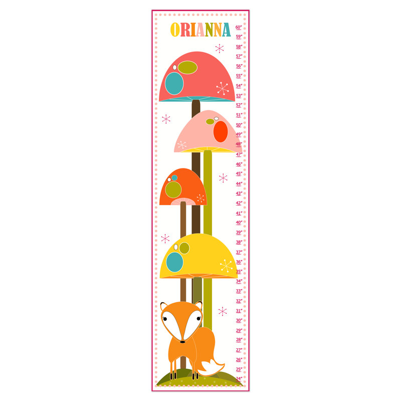 Tableau de croissance personnalisé Fox in Mushroom Forest, Oui