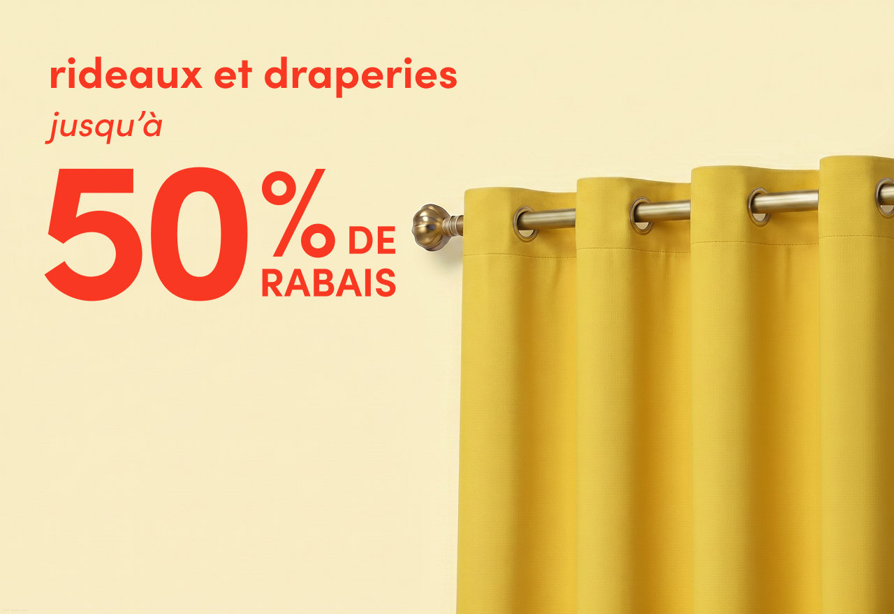 rideaux et draperies en solde