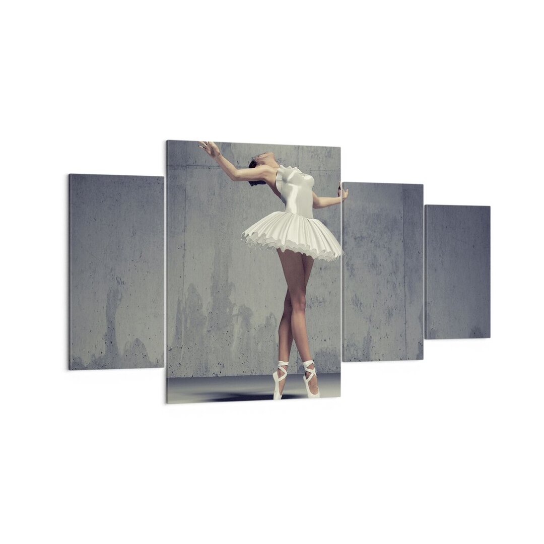 4-tlg. Leinwandbilder-Set Ballerina White Wall