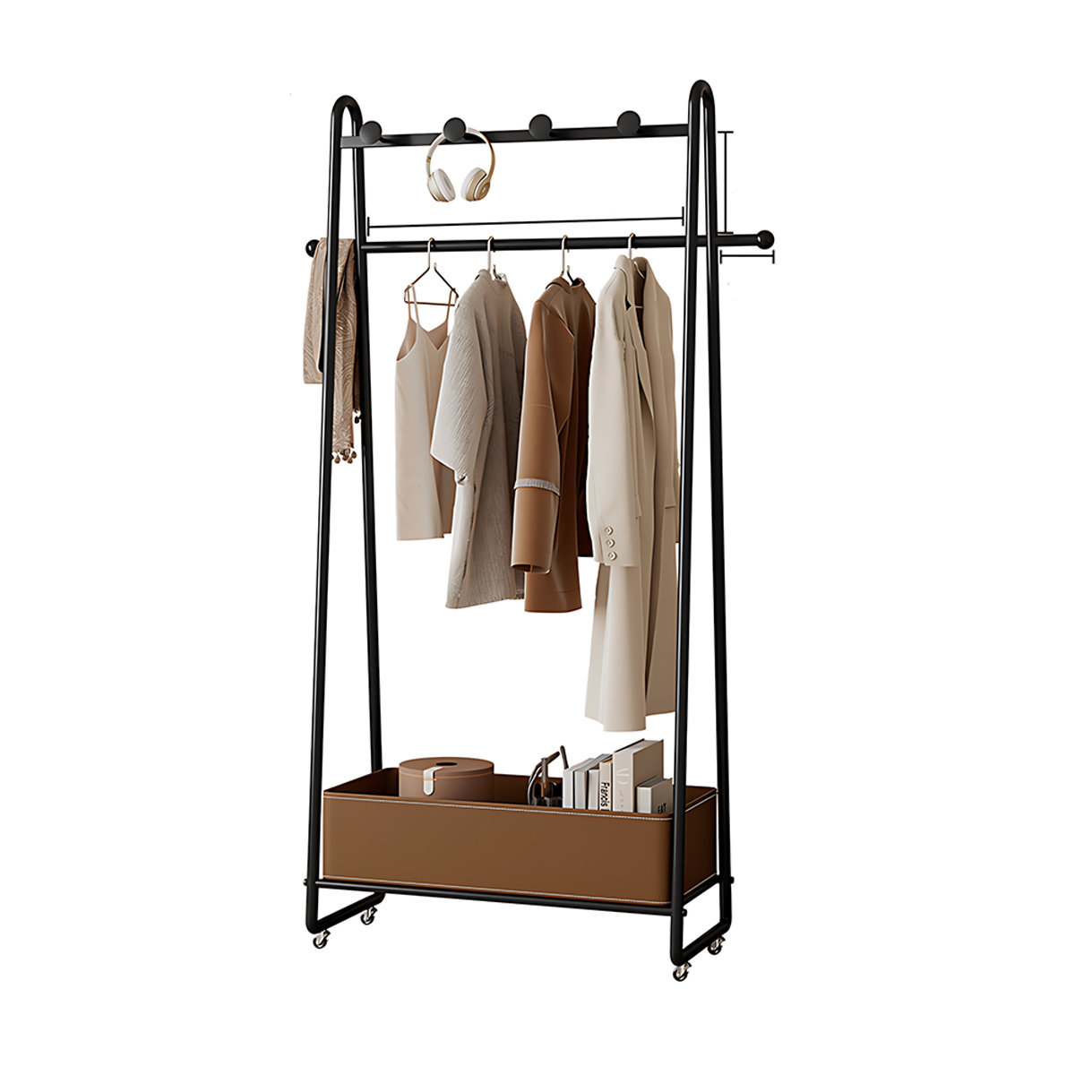 VICABY Movable freestanding coat rack | Wayfair