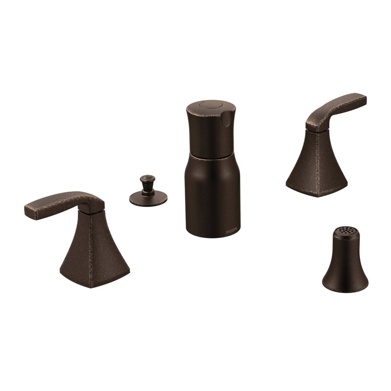 Voss Double Handle Widespread Vertical Spray Bidet Faucet, Oil Rubbed Bronze