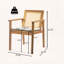 Chaise de salle à manger d'extérieur en bois d'acacia avec coussin Preston (ensemble de 2)