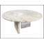 Table basse ronde en marbre semi-poli, 70 cm x 32 cm, design discret pour salons élégants